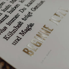 Kunstdruck "Goethe" gestempelt und mit goldenen Buchstaben