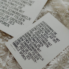 Gestempelter Kunstdruck "Angsthäsin & Mutwolf"