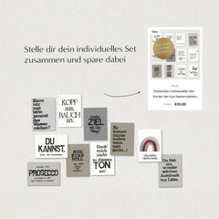 Postkarte "Start by starting" gestempelter Spruch