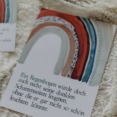 Kunstdruck "Regenbogen", gestempeltes und illustriertes Wandbild