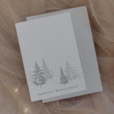 Veredelte Weihnachtskarte Set "Tannenbäume"