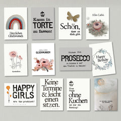 Postkarten Geburtstagsmix - 12er Set Karten Gratulation, Geburtstag, lustige Sprüche