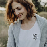 Bügelbild "Kopf aus, Bauch an"