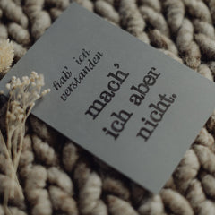 Postkarte "Hab ich verstanden" gestempelter Spruch