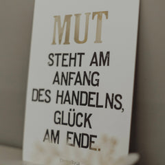 Gestempelter Kunstdruck "Mut" von Demokrit