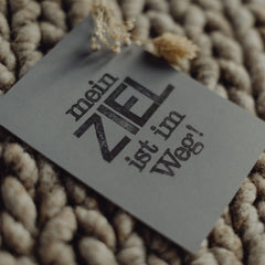 Postkarte "Ziel im Weg" gestempelter Spruch