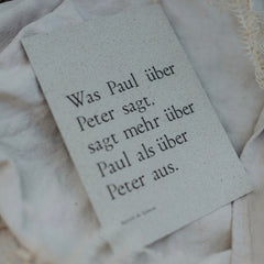 Postkarte "Paul & Peter" gestempelter Spruch
