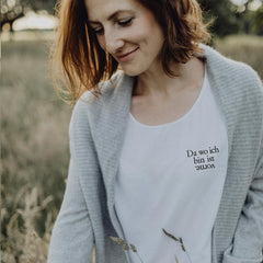 Bügelbild "Da wo ich bin ist vorne"