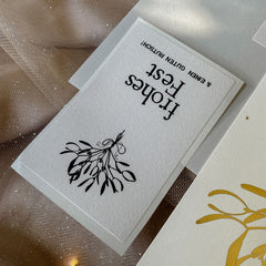 Aufkleber "frohes Fest", Verschlussetiketten Mistelzweig