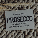 Postkarte "Prosecco" gestempelter Spruch