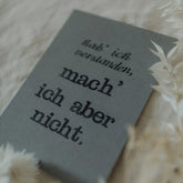 Postkarte "Hab ich verstanden" gestempelter Spruch