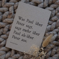 Postkarte "Paul & Peter" gestempelter Spruch