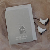 Veredelte Weihnachtskarte Set "Driving home"