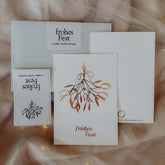 Veredelte Weihnachtskarte Set "Mistelzweig"
