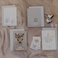 Veredelte Weihnachtskarten 4er Set