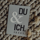 Postkarte "Du & ich" gestempelter Spruch