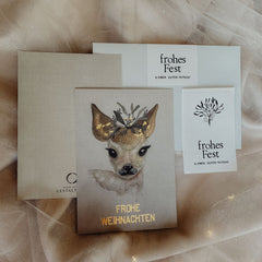 Veredelte Weihnachtskarten 4er Set