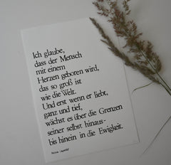 Gestempelter Kunstdruck "Jemand, der dich liebt"