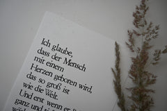 Gestempelter Kunstdruck "Mensch mit Herz", Lagerlöf