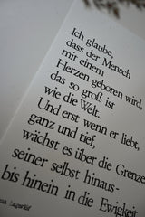 Gestempelter Kunstdruck "Mensch mit Herz", Lagerlöf