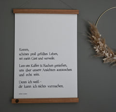 Kunstdruck "Kaffee & Kuchen" gestempelt