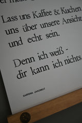 Kunstdruck "Kaffee & Kuchen" gestempelt