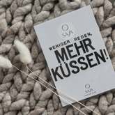 Bügelbild "Weniger Reden, mehr Küssen"