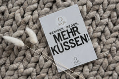 Bügelbild "Weniger Reden, mehr Küssen"