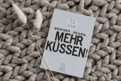 Bügelbild "Weniger Reden, mehr Küssen"