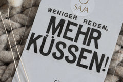 Bügelbild "Weniger Reden, mehr Küssen"
