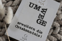 Bügelbild "Umwege erweitern die Ortskenntnis!"