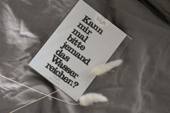 Bügelbild "Kann mir mal bitte jemand das Wasser reichen?"