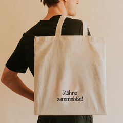 Bügelbild "Zähne zsmmnbßn!"