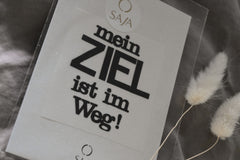Bügelbild "Mein Ziel ist im Weg!"