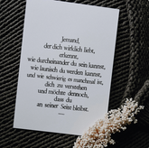 Gestempelter Kunstdruck "Jemand, der dich liebt"