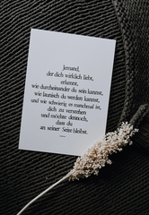 Gestempelter Kunstdruck "Jemand, der dich liebt"