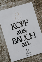 Bügelbild "Kopf aus, Bauch an"