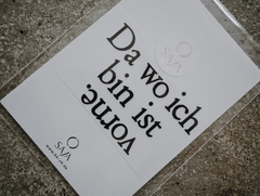 Bügelbild "Da wo ich bin ist vorne"