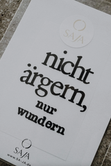 Bügelbild "Nicht ärgern, nur wundern"