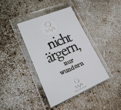 Bügelbild "Nicht ärgern, nur wundern"