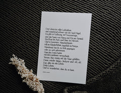 Gestempelter Kunstdruck "Das Leben ist wie Luftballons"