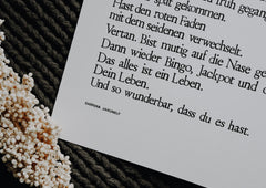 Gestempelter Kunstdruck "Das Leben ist wie Luftballons"