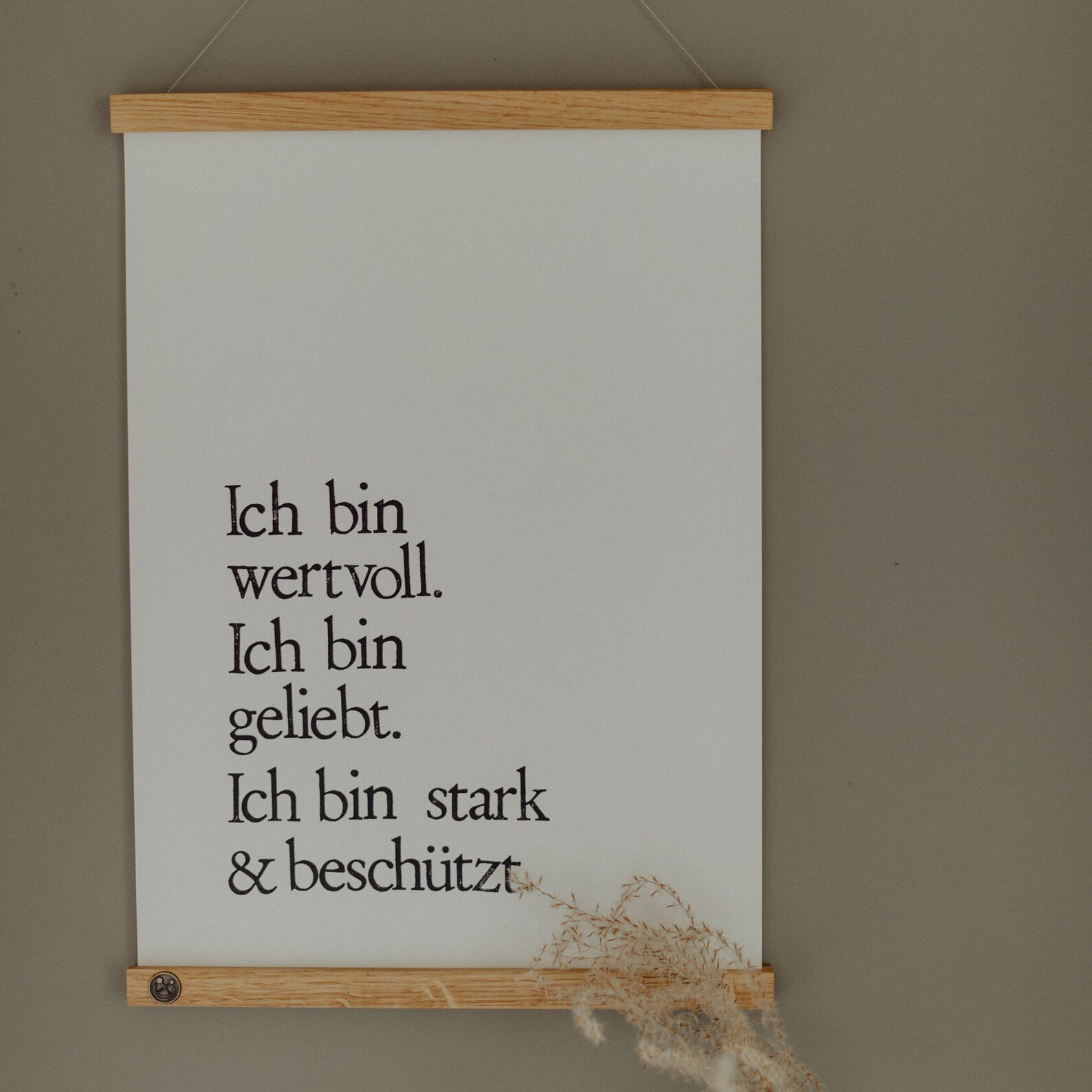 Kunstdruck "Affirmation", gestempeltes Wandbild