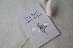 Kleine Karte "Du bist großartig" mit Illustration Känguru
