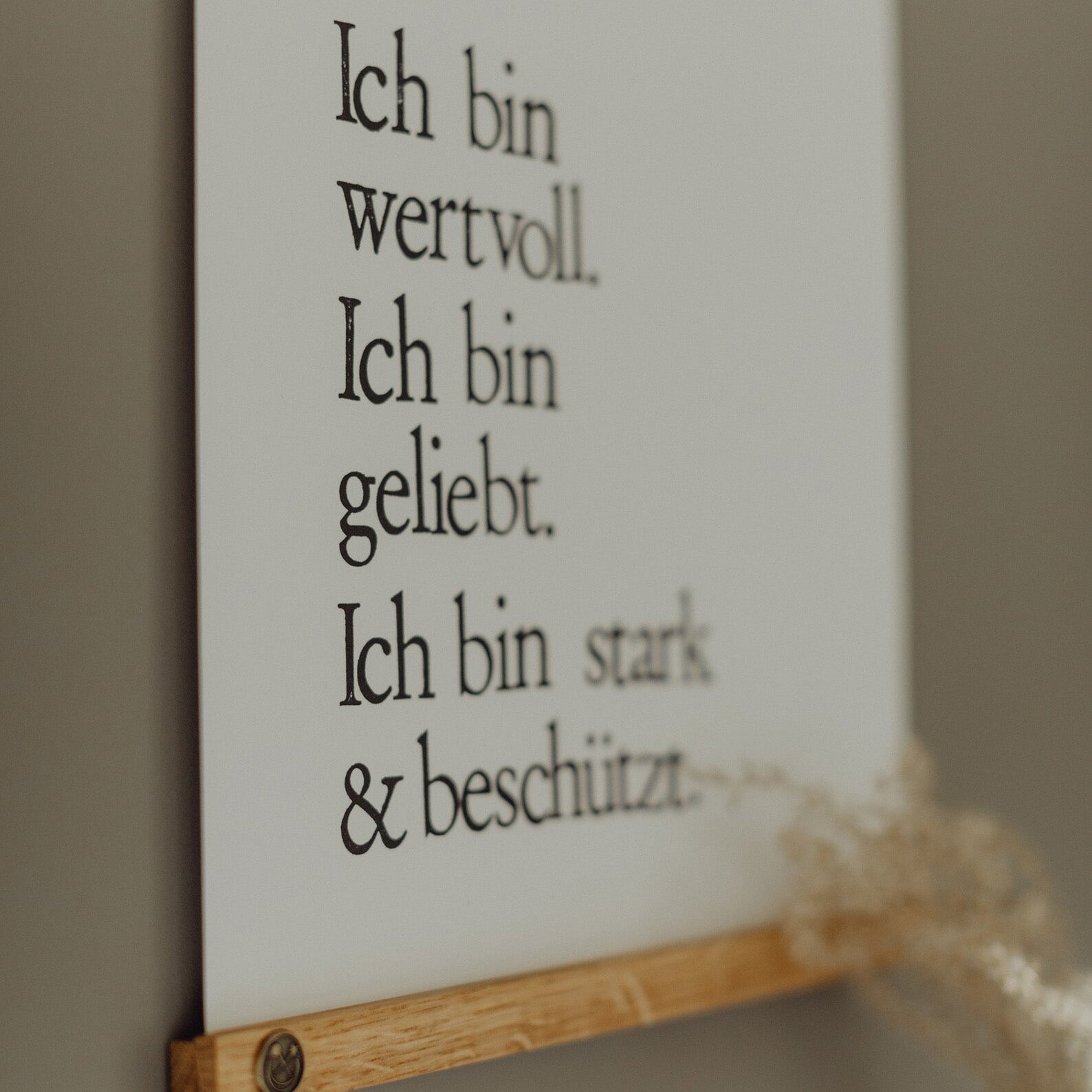 Kunstdruck "Affirmation", gestempeltes Wandbild