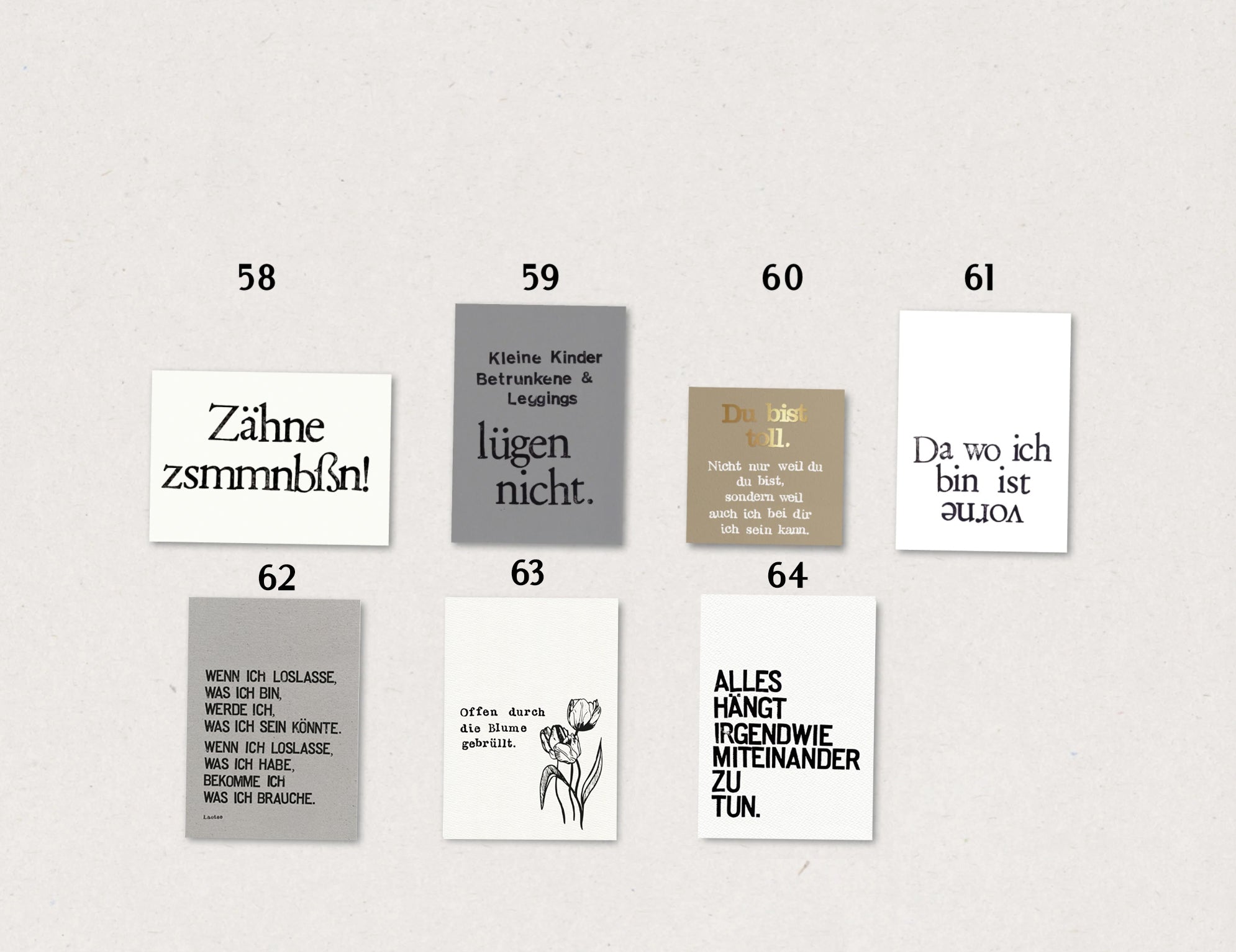 Postkarten individueller Mix - Karten Set aus gestempelten Karten für viele Anlässe