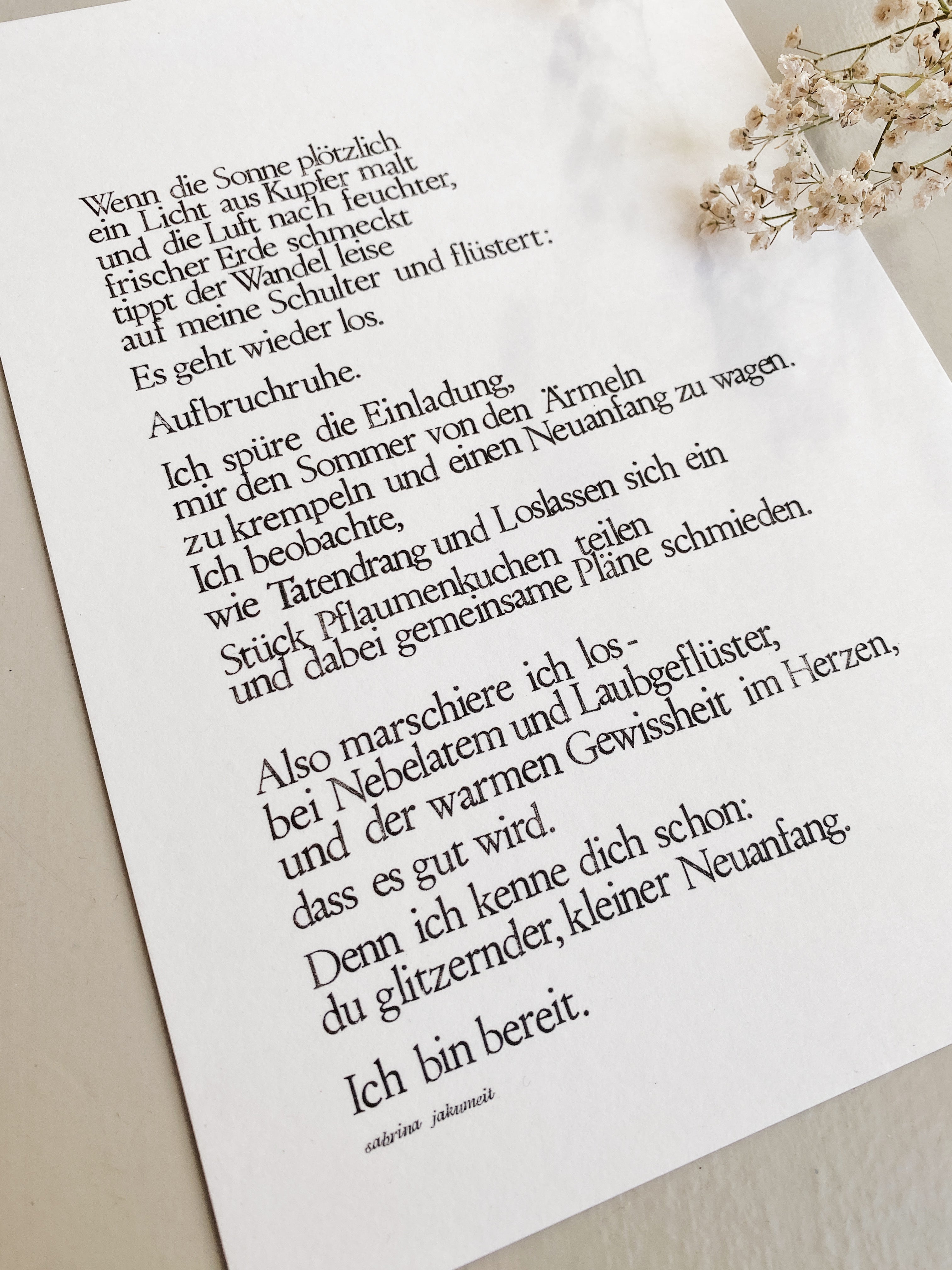 Kunstdruck "Herbstzauber", gestempeltes Wandbild