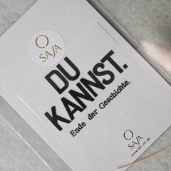 Bügelbild "Du kannst - Ende der Geschichte."