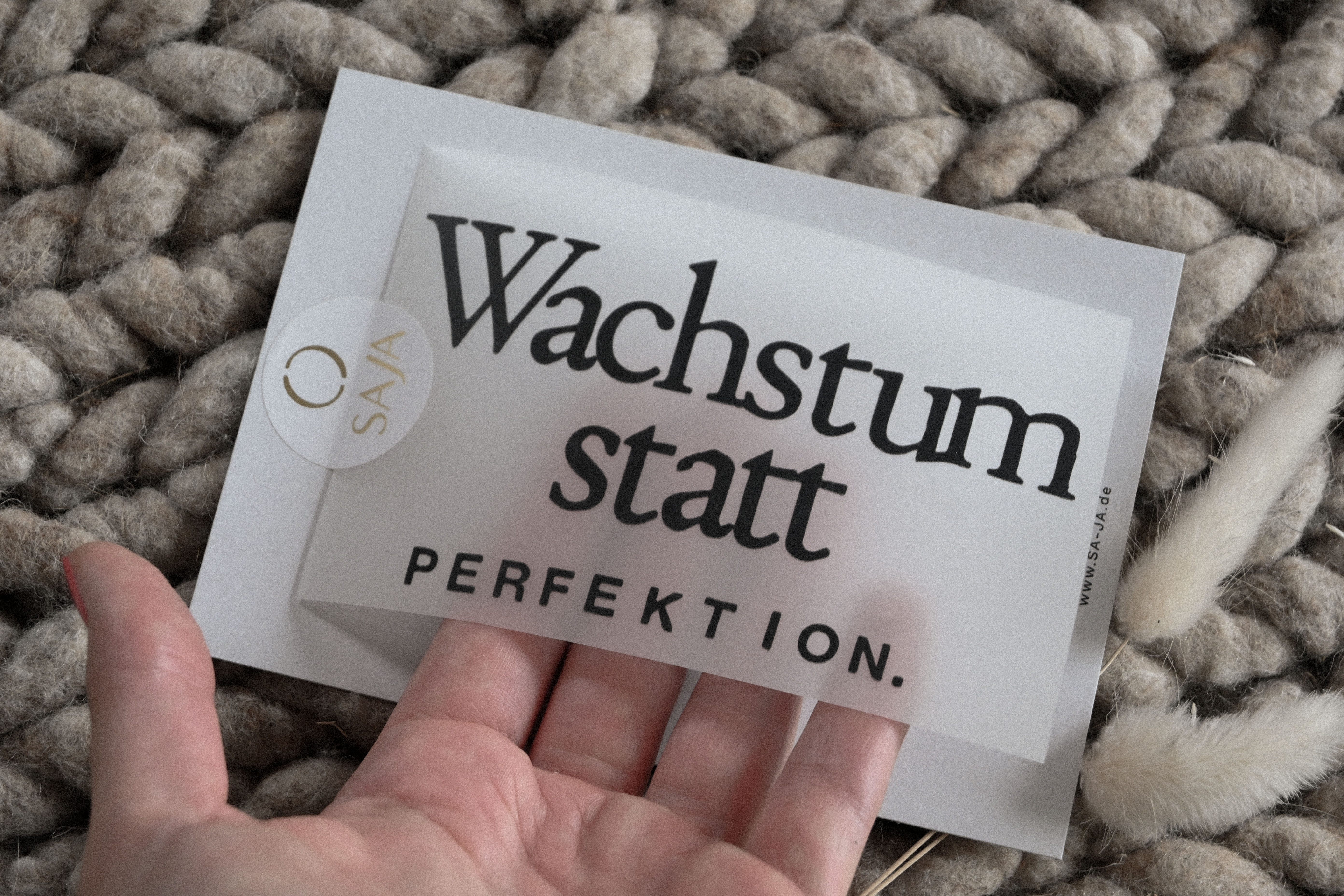 Bügelbild "Wachstum statt Perfektion"