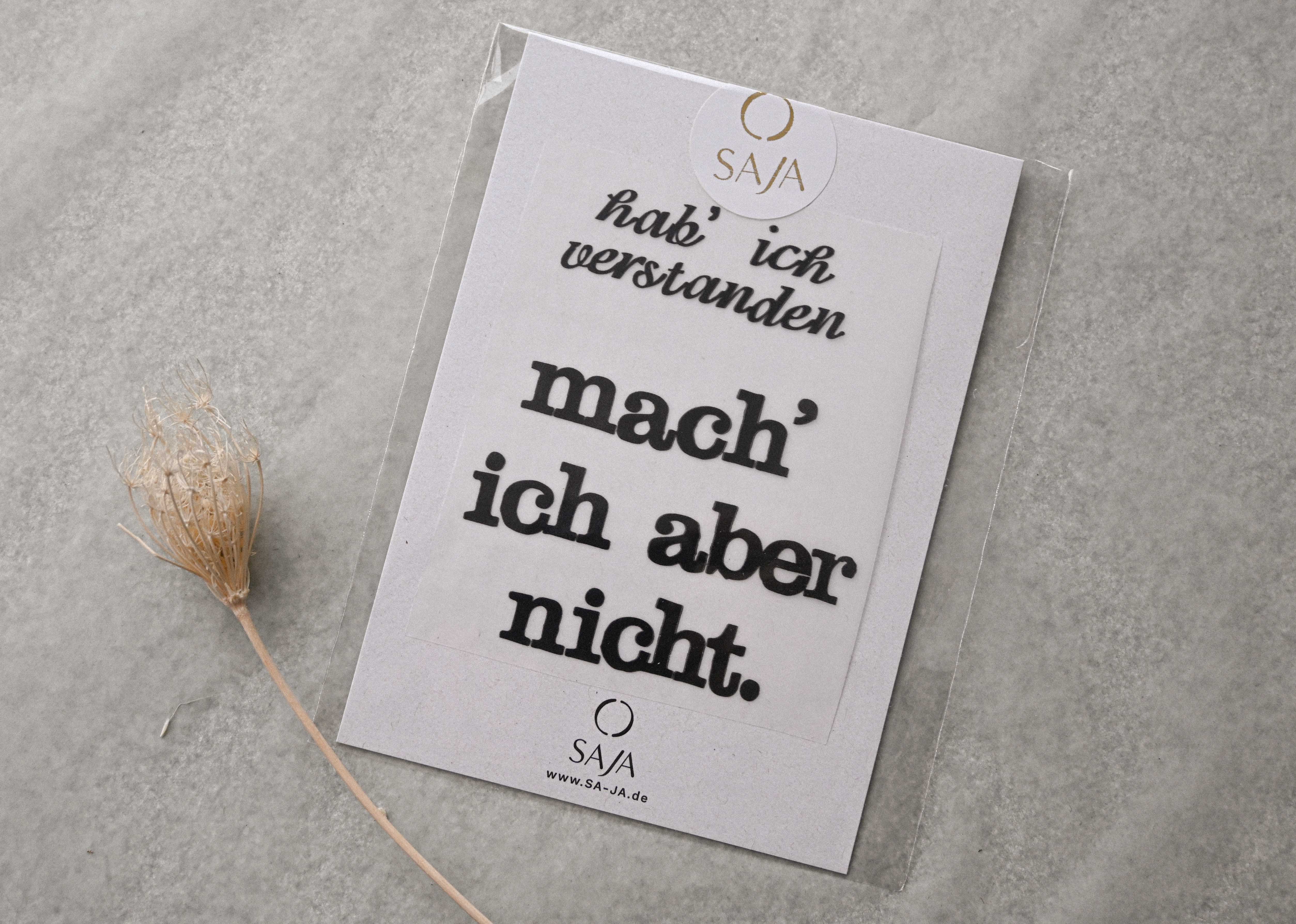 Bügelbild "Hab´ ich verstanden, mach´ ich aber nicht"